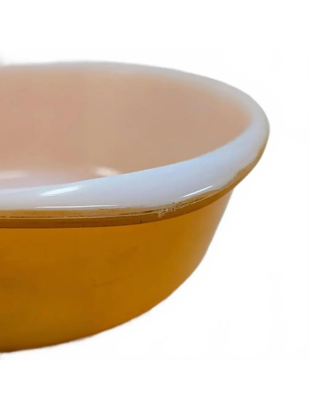 Glasbake Orange on White Casserole Dish